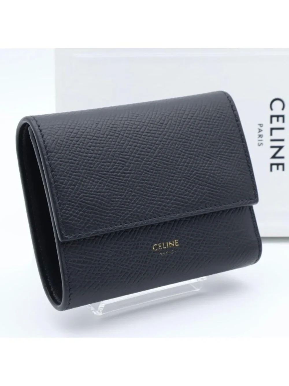 Celine Trifold Wallet Black